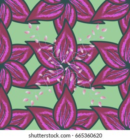 Tribal art boho print, vintage flower background. Background texture, wallpaper, floral theme in colors. Abstract ethnic vector seamless pattern.