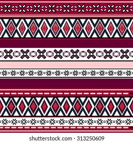 Tribal art boho seamless pattern. Ethnic geometric print. Colorful repeating background texture. Fabric, cloth design, wallpaper