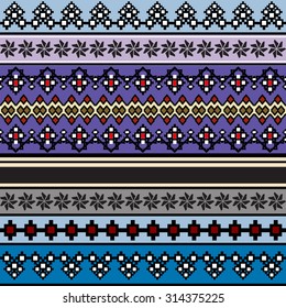 Tribal art boho seamless pattern. Ethnic geometric print. Colorful repeating background texture. Fabric, cloth design, wallpaper