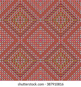Tribal art boho seamless pattern. Ethnic geometric print. Colorful repeating background texture. Fabric, cloth design, wallpaper, wrapping