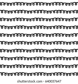 Tribal art boho seamless pattern. Ethnic geometric print. Aztec repeating background texture in black and white.