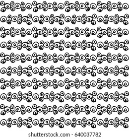 Tribal art boho seamless pattern. Ethnic geometric print. Aztec repeating background texture in black and white.