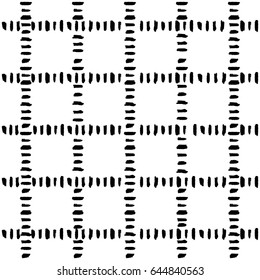 Tribal art boho seamless pattern. Ethnic geometric print. Aztec repeating background texture in black and white.