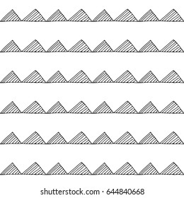 Tribal art boho seamless pattern. Ethnic geometric print. Aztec repeating background texture in black and white.