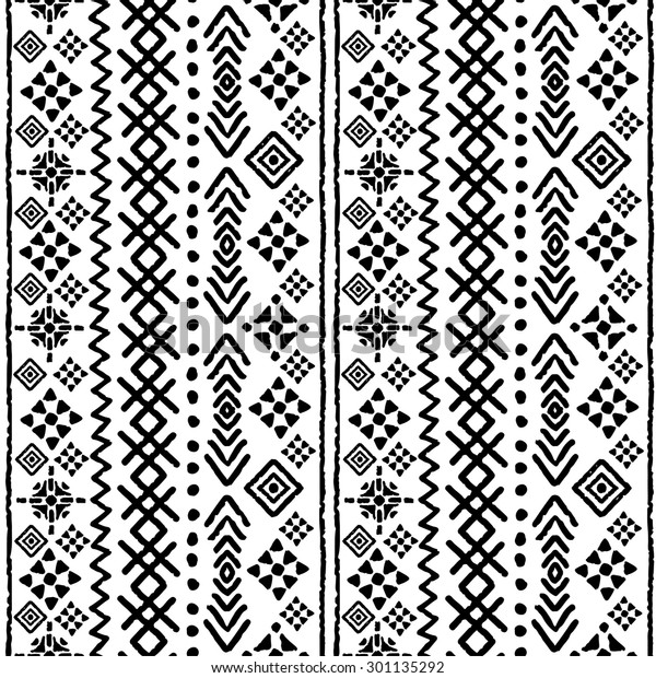 Tribal Art Boho Seamless Pattern Ethnic Stock Vector (Royalty Free ...