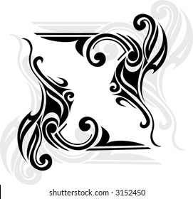 Tribal art components (shadows located on separate level)