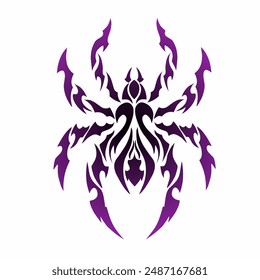 tribal art design abstract spider graphic vector illustration
