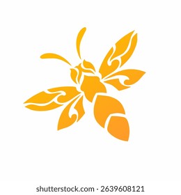 Tribal art design Stylized Yellow Bee Vector Logo Design