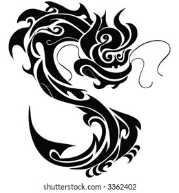 Tribal art: dragon