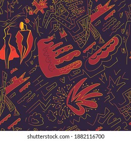 Tribal art Egyptian vintage ethnic seamless pattern. Egypt borders. Folk abstract repeating background texture. Fabric design. Wallpaper ethnic vector illustration design. Textile, pattern, cover.