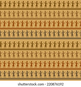 Tribal art Egyptian vintage ethnic seamless pattern. Folk abstract geometric repeating background texture. Fabric design. Wallpaper 