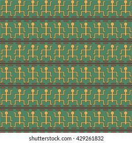 Tribal art Egyptian vintage ethnic seamless pattern. Egypt borders. Folk abstract repeating background texture. Cloth design. Wallpaper