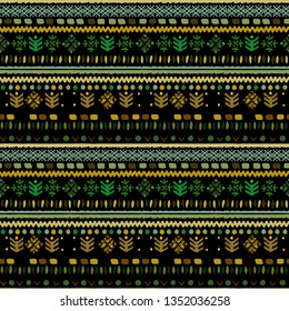 Tribal art, ethnic seamless pattern. Vintage border background. Repeating striped print. Fabric design, wallpaper