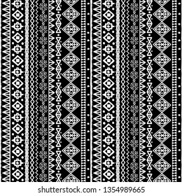 Tribal art, ethnic seamless pattern. Vintage background. Geometric print. Fabric design, wallpaper