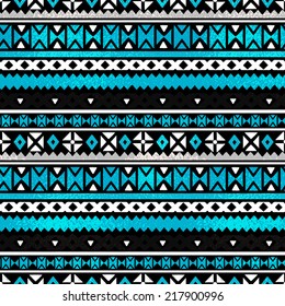 Tribal art ethnic seamless pattern. Folk abstract geometric repeating background texture. Fabric design. Wallpaper 