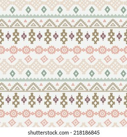Tribal art ethnic seamless pattern. Folk abstract geometric print. Repeating background texture. Fabric design. Wallpaper 