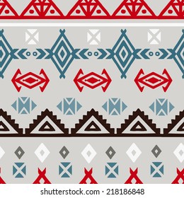 Tribal art ethnic seamless pattern. Folk abstract geometric repeating background texture. Fabric design. Wallpaper 