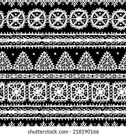 Tribal art ethnic seamless pattern. Folk abstract geometric repeating background texture. Fabric design. Wallpaper 