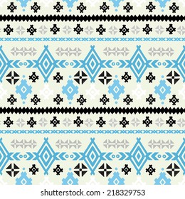 Tribal art ethnic seamless pattern. Folk abstract geometric repeating background texture. Fabric design. Wallpaper 