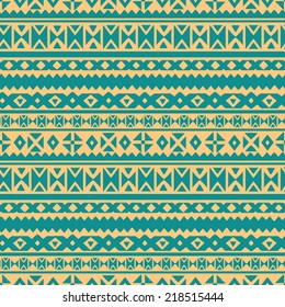 Tribal art ethnic seamless pattern. Folk abstract geometric repeating background texture. Fabric design. Wallpaper 