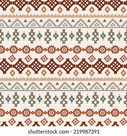 Tribal art ethnic seamless pattern. Folk abstract geometric print. Repeating background texture. Fabric design. Wallpaper 