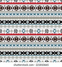 Tribal art ethnic seamless pattern. Folk abstract geometric repeating background texture. Fabric design. Wallpaper 