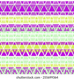 Tribal art ethnic seamless pattern.