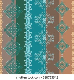 Tribal art ethnic seamless pattern. Boho border print. Ethno ornament. Cloth design, wallpaper, wrapping