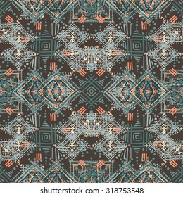 Tribal art ethnic seamless pattern. Boho print. Ethno ornament. Cloth design, wallpaper, wrapping