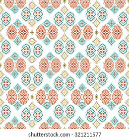Tribal art ethnic seamless pattern. Boho print. Ethno ornament. Cloth design, wallpaper, wrapping