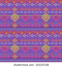 Tribal art ethnic seamless pattern. Boho print. Ethno ornament. Cloth design, wallpaper, wrapping