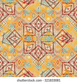 Tribal art ethnic seamless pattern. Boho print. Ethno ornament. Cloth design, wallpaper, wrapping