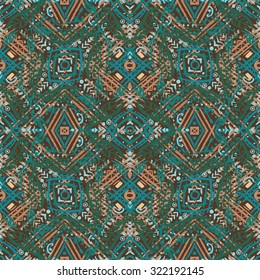 Tribal art ethnic seamless pattern. Boho print. Ethno ornament. Cloth design, wallpaper, wrapping
