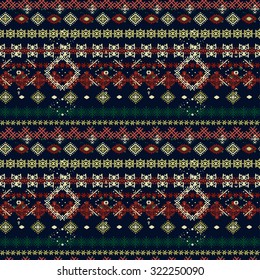 Tribal art ethnic seamless pattern. Boho print. Ethno ornament. Cloth design, wallpaper, wrapping