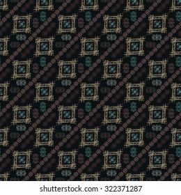 Tribal art ethnic seamless pattern. Boho print. Ethno ornament. Cloth design, wallpaper, wrapping