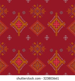 Tribal art ethnic seamless pattern. Boho print. Ethno ornament. Cloth design, wallpaper, wrapping
