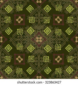 Tribal art ethnic seamless pattern. Boho print. Ethno ornament. Cloth design, wallpaper, wrapping