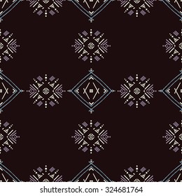 Tribal art ethnic seamless pattern. Boho print. Ethno ornament. Cloth design, wallpaper, wrapping