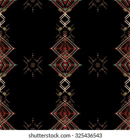 Tribal art ethnic seamless pattern. Boho print. Ethno ornament. Cloth design, wallpaper, wrapping