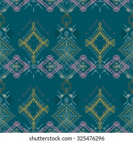Tribal art ethnic seamless pattern. Boho print. Ethno ornament. Cloth design, wallpaper, wrapping