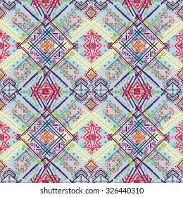 Tribal art ethnic seamless pattern. Boho print. Ethno ornament. Cloth design, wallpaper, wrapping