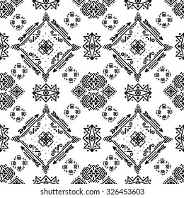 Tribal art ethnic seamless pattern. Boho print. Ethno ornament. Cloth design, wallpaper, wrapping