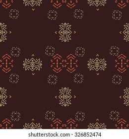Tribal art ethnic seamless pattern. Boho print. Ethno ornament. Cloth design, wallpaper, wrapping