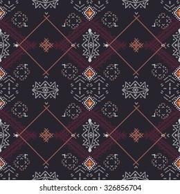 Tribal art ethnic seamless pattern. Boho print. Ethno ornament. Cloth design, wallpaper, wrapping
