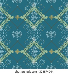 Tribal art ethnic seamless pattern. Boho print. Ethno ornament. Cloth design, wallpaper, wrapping