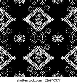 Tribal art ethnic seamless pattern. Boho print. Ethno ornament. Cloth design, wallpaper, wrapping