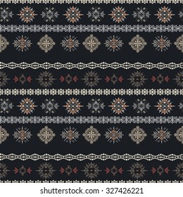 Tribal art ethnic seamless pattern. Boho print. Ethno ornament. Cloth design, wallpaper, wrapping