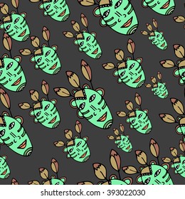 Tribal art ethnic seamless pattern. Boho print. Ethno ornament. Cloth design, wallpaper, wrapping