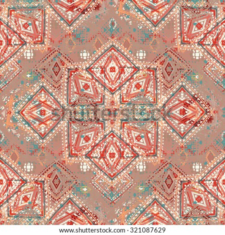 Tribal art ethnic seamless pattern. Boho print. Ethno ornament. Cloth design, wallpaper, wrapping