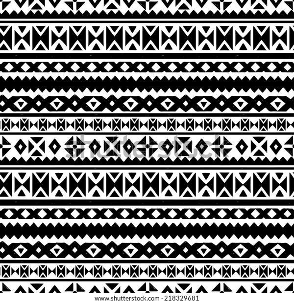 Tribal Art Ethnic Seamless Pattern Folk Stock Vector (Royalty Free ...